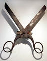 Scissors cast iron sign for New York City tailor shop at Heritage Plantation. Sandwich, MA.