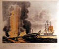 USS Constitution vs HMS Java graphic by Nicholas Pocock at USS Constitution Museum. Boston, MA.