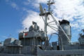 Stacks of USS Cassin Young Destroyer. Boston, MA.