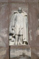 Sculpture of Pilgrim Pioneer John Endecott near Museum of Fine Arts. Boston, MA.