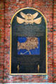 Plaque of Paul Revere Mall leading to Old North Church. Boston, MA.