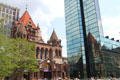 Trinity Church & John Hancock Tower. Boston, MA.