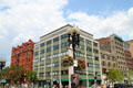 Streetscape at corner of Boylston & Dartmouth Streets. Boston, MA.