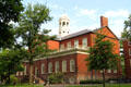Harvard Hall on Harvard Yard. Cambridge, MA.