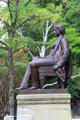 Charles Sumner statue by Anne Whitney in Harvard Square. Cambridge, MA.