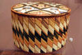 Micmac birchbark box at Peabody Museum. Cambridge, MA.