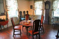 Overview of parlor in Crowninshield-Bentley House of Peabody Essex Museum. Salem, MA.