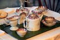 Coffee service in federal-style parlor of Crowninshield-Bentley House of Peabody Essex Museum. Salem, MA.