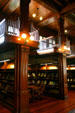 Wooded shelves in Crane Library. Quincy, MA.