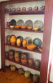 Crockery & pewter plates at John Adams birthplace. Quincy, MA.