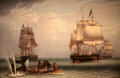 South Sea Whale Fishing II painting by Robert Salmon at Museum of Fine Arts. Boston, MA.