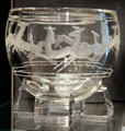 Glass Gazelle bowl by Sidney Biehler Waugh for Steuben Division of Corning Glass Works of Corning, NY at Museum of Fine Arts. Boston, MA.