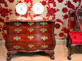 Chest of drawers with bombé profile from Boston, MA at Museum of Fine Arts. Boston, MA.