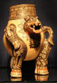 Earthenware jaguar-effigy vessel from Nicaragua or Costa Rica at Museum of Fine Arts. Boston, MA.