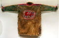 Tahltan man's ceremonial fur shirt with beads & buttons from Stikine River, BC, Canada at Museum of Fine Arts. Boston, MA.