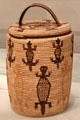 Papago coiled storage basket with gila monster design from southern AZ at Museum of Fine Arts. Boston, MA.