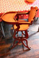 Baby's wheeled high chair which converts to rocker at Gibson House Museum. Boston, MA.