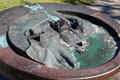 Bronze model of grounds of Saugus Iron Works. Boston, MA.
