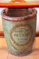 Washington Fire Club leather fire bucket which belonged to I.O. Stone at John Cabot House. Beverly, MA.