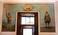 Mural marking the Marblehead Birthplace of the American Navy at Abbot Hall. Marblehead, MA.