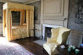 Bedroom with canopied bed at Jeremiah Lee Mansion. Marblehead, MA.