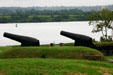 Cannon guarding channel entrance to inner Baltimore harbor. Baltimore, MD.