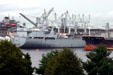 Ships in Baltimore harbor. Baltimore, MD.