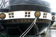 Stern of USS Constellation. Baltimore, MD.