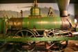 Lion Locomotive details of drive wheels in Maine State Museum. Augusta, ME.