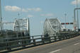 New & old spans of Blue Water Bridge. Port Huron, MI.