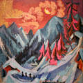Winter Landscape in Moonlight painting by Ernst Ludwig Kirchner at Detroit Institute of Arts. Detroit, MI.