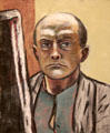 Self portrait in Olive & Brown by Max Beckmann at Detroit Institute of Arts. Detroit, MI.