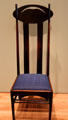 Upholstered side chair from Argyle Street Tea Room by Charles Rennie Mackintosh of Scotland at Detroit Institute of Arts. Detroit, MI.