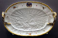 Porcelain plate in swan pattern by Johann Joachim Kändler of Meissen Manuf., Germany at Detroit Institute of Arts. Detroit, MI.