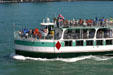 Diamond Belle tourist boat on Detroit River. MI.