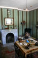 Foyer of Sarah Jordan Boarding House, one of first American homes wired for electricity, at Greenfield Village. Dearborn, MI.