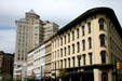 Italianate building with round corner on Monroe Center NW. Grand Rapids, MI.