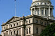 Facade of Michigan State Capitol. Lansing, MI.