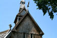 Winged dragons on Hopperstad Stave Church replica at Heritage Hjemkomst Interpretive Center. Moorhead, MN.