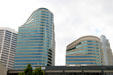 Twin structures of Fifth Street Towers. Minneapolis, MN.