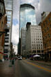 Nicollet Mall limited to buses & pedestrians. Minneapolis, MN.
