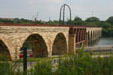 Stone Arch Bridge across Mississippi River. Minneapolis, MN.