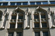 Gothic-revival upper stories of The Kahler Grand Hotel. Rochester, MN.