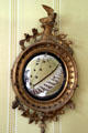 Convex early American mirror at General Daniel Bissell House. St. Louis, MO.