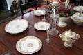 Table setting in dining room at General Daniel Bissell House. St. Louis, MO.
