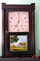 Mantle clock with picture of Mt. Vernon at General Daniel Bissell House. St. Louis, MO.