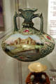 Japanese vase of St Louis World's Fair with Palace of Liberal Arts at Missouri History Museum. St Louis, MO.