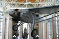 Replica of Charles Lindbergh's Spirit of St. Louis modified from a original sister plane by Ryan Airlines at Missouri History Museum. St Louis, MO.