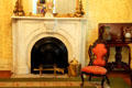 Marble fireplace in parlor at Chatillon-DeMenil Mansion. St. Louis, MO.