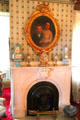Fireplace in study at Chatillon-DeMenil Mansion. St. Louis, MO.